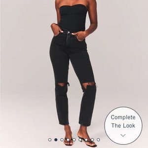 Abercrombie Curve Love Ultra High Rise 90s Straight Jean